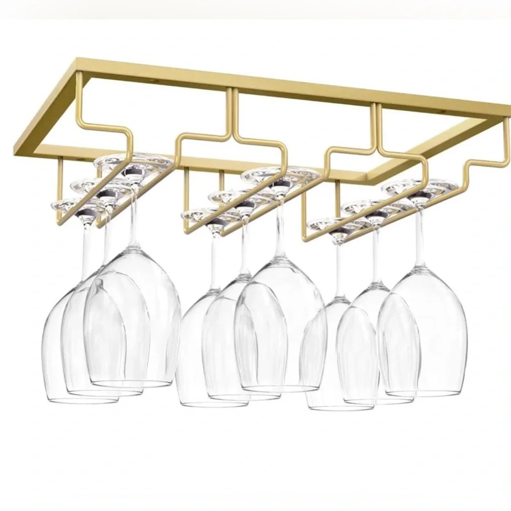 Wine/Champagne bundle Wine display, wine glass rack & 4 Laurent Perrier glasses